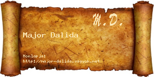 Major Dalida névjegykártya